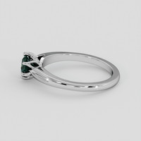 0.75 Ct. Bluish Green Sapphire Ring, 18K White Gold 4