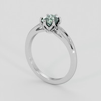 1.20 Ct. Green Sapphire Ring, 18K White Gold 2