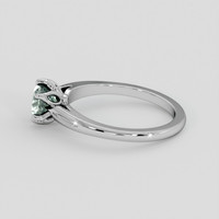 1.20 Ct. Green Sapphire Ring, 18K White Gold 4