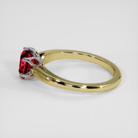 1.01 Ct. Ruby Ring, 14K White & Yellow 4