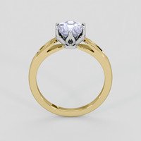 2.41 Ct. Bluish Grey Sapphire Ring, 14K White & Yellow 3