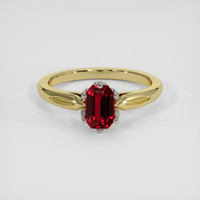 1.01 Ct. Ruby Ring, 18K White & Yellow 1