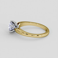 2.41 Ct. Bluish Grey Sapphire Ring, 18K White & Yellow 4