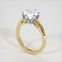 2.39 Ct. White Sapphire Ring, 18K White & Yellow 2