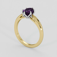 1.40 Ct. Pinkish Purple Sapphire Ring, 18K White & Yellow 2