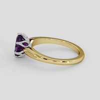 1.40 Ct. Pinkish Purple Sapphire Ring, 18K White & Yellow 4