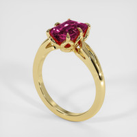 2.16 Ct. Purplish Pink Rhodolite Garnet Ring, 10K Yellow Gold 2