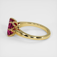 2.16 Ct. Purplish Pink Rhodolite Garnet Ring, 10K Yellow Gold 4