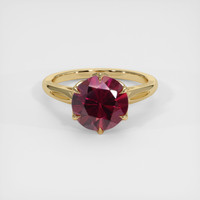 3.22 Ct. Red Garnet Ring, 10K Yellow Gold 1
