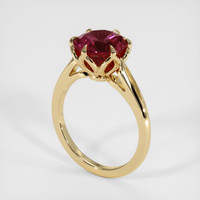 3.22 Ct. Red Garnet Ring, 10K Yellow Gold 2