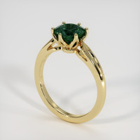 1.29 Ct. Bluish Green Sapphire Ring, 10K Yellow Gold 2