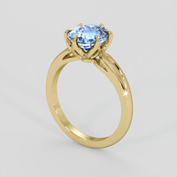 2.24 Ct. Blue Sapphire Ring, 10K Yellow Gold 2