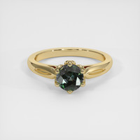1.40 Ct. Green Sapphire Ring, 10K Yellow Gold 1