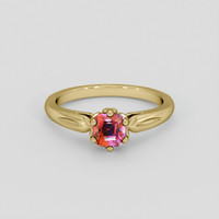 1.09 Ct. Bi Color Sapphire Ring, 10K Yellow Gold 1