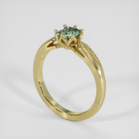 0.74 Ct. Bi Color / Parti Sapphire Ring, 10K Yellow Gold 2