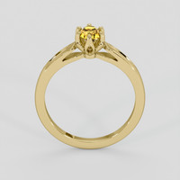 0.47 Ct. Yellowish Orange Sapphire Ring, 10K Yellow Gold 3