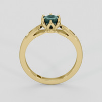 0.67 Ct. Bluish Green Sapphire Ring, 10K Yellow Gold 3
