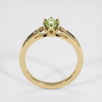 0.58 Ct. Yellowish Green Sapphire Ring, 10K Yellow Gold 3