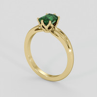 0.98 Ct. Green Tourmaline Ring, 14K Yellow Gold 2