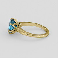 2.88 Ct. Blue Zircon Ring, 14K Yellow Gold 4