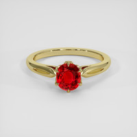 1.27 Ct. Ruby Ring, 14K Yellow Gold 1