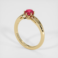 0.94 Ct. Ruby Ring, 14K Yellow Gold 2