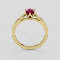 1.03 Ct. Purplish Red Ruby Ring, 14K Yellow Gold 3