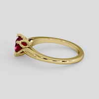 1.03 Ct. Purplish Red Ruby Ring, 14K Yellow Gold 4