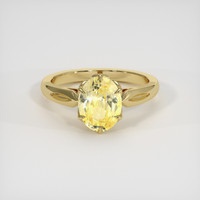 2.43 Ct. Yellow Sapphire Ring, 14K Yellow Gold 1