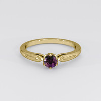 0.42 Ct. Purple Sapphire Ring, 14K Yellow Gold 1