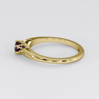 0.42 Ct. Purple Sapphire Ring, 14K Yellow Gold 4