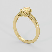 1.10 Ct. Peach Sapphire Ring, 14K Yellow Gold 2