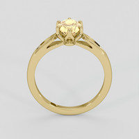 1.10 Ct. Peach Sapphire Ring, 14K Yellow Gold 3