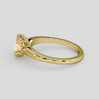 1.10 Ct. Peach Sapphire Ring, 14K Yellow Gold 4