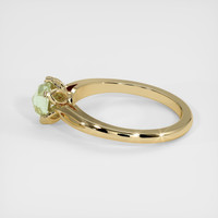 0.71 Ct. Yellowish Green Sapphire Ring, 14K Yellow Gold 4