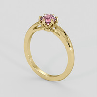 1.09 Ct. Pink Sapphire Ring, 14K Yellow Gold 2