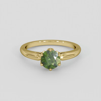 1.00 Ct. Green Sapphire Ring, 14K Yellow Gold 1