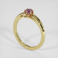 0.43 Ct. Pinkish Purple Sapphire Ring, 14K Yellow Gold 2