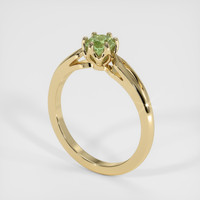0.56 Ct. Yellowish Green Sapphire Ring, 14K Yellow Gold 2
