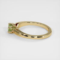 0.56 Ct. Yellowish Green Sapphire Ring, 14K Yellow Gold 4