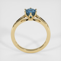 0.90 Ct. Greenish Blue Sapphire Ring, 14K Yellow Gold 3