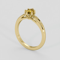0.47 Ct. Yellowish Orange Sapphire Ring, 14K Yellow Gold 2