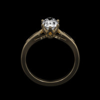 1.09 Ct. White Sapphire Ring, 14K Yellow Gold 3