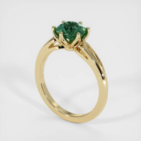 1.74 Ct. Bluish Green Sapphire Ring, 14K Yellow Gold 2