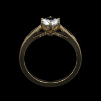 0.84 Ct. Sapphire Ring, 14K Yellow Gold 3