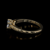 0.84 Ct. Sapphire Ring, 14K Yellow Gold 4
