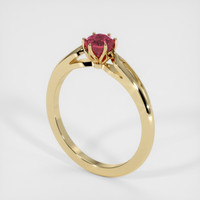 0.93 Ct. Reddish Pink Sapphire Ring, 14K Yellow Gold 2