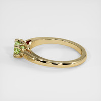 0.58 Ct. Yellowish Green Sapphire Ring, 14K Yellow Gold 4