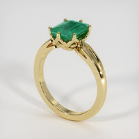 1.73 Ct. Emerald Ring, 18K Yellow Gold 2