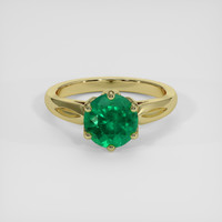 1.50 Ct. Emerald Ring, 18K Yellow Gold 1